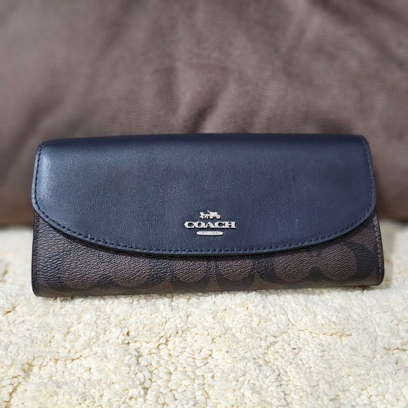 COACH SLIM ENVELOPE WALLET IN SIGNATURE F54022 NWOT - Picture 1 of 12